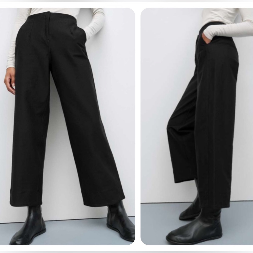 Lululemon Utilitech Relaxed Mid-Rise Trouser Black Pants 7/8 Length Size 12